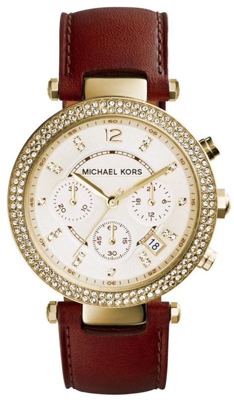 michael kors uhr mit braunem lederarmband|Uhren mit Lederarmband .